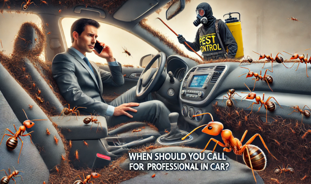 When Should You Call a Professional for Ants in Car?